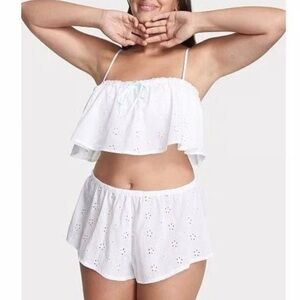 Victoria's Secret White Eyelet Pajama Set